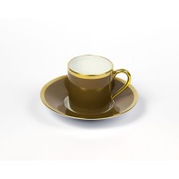 Чашка кофейная с блюдцем Haviland & C.Parlon, Arc en ciel, коричневый, RAD 0174