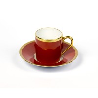 Чашка кофейная с блюдцем Haviland & C.Parlon, Arc en ciel, терракотовый, RAD 0176