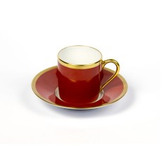 Чашка кофейная с блюдцем Haviland & C.Parlon, Arc en ciel, терракотовый, RAD 0176