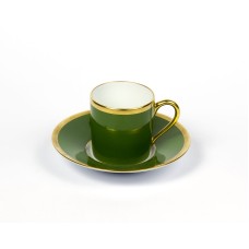 Чашка кофейная с блюдцем Haviland & C.Parlon, Arc en ciel, зеленый, RAD 0181