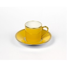 Чашка кофейная с блюдцем Haviland & C.Parlon, Arc en ciel, золотисто-желтый, RAD  0179