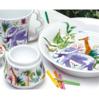 Детский набор из 2 предметов (кружка+суповая тарелка), фарфор, коллекция Беби Джангл