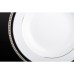 Суповая тарелка, коллекция Симфония, декор черный с платиной, 24 cm, фарфор
