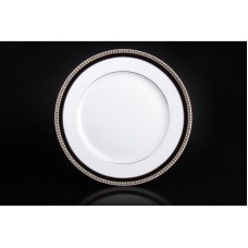 Десертная тарелка, коллекция Симфония, декор черный с платиной, 22 cm, фарфор
