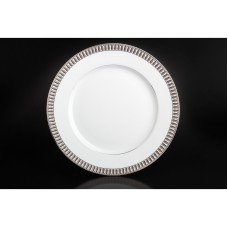 Десертная тарелка, коллекция Перья, платина, 22 cm, фарфор