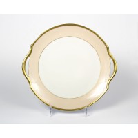Блюдо круглое для пирожных с ручками Haviland & C.Parlon, Arc en ciel, розовый опал, 28 см, RADROZ 0239