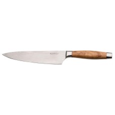 Нож поварской 20 см с деревянной ручкой, Le Creuset, 98000320000200, Дамасская сталь