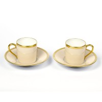 Набор подарочный, 2 кофейные чашки с блюдца Haviland & C.Parlon, Arc en ciel, розовый опал, RADROZ 0249