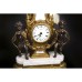 Набор часы и 2 канделября Olympus Brass 415/440 GAMW бронза, цвет-античное золото, белый мрамор