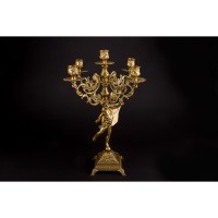 Канделябр Olympus Brass Купидон 448 GA бронза, цвет-античное золото, ручная работа