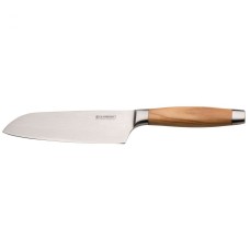 Нож сантоку 18 см с деревянной ручкой, Le Creuset, 98000218000200, Дамасская сталь