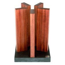 Блок для ножей Stonehenge KAI, Подставки для ножей , гранит/красное дерево, 5 деревянных колон, до 10 ножей, 21/21/30 см.