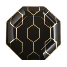 40007544 Тарелка многоугольная 23 см, черная, "Arris", Wedgwood
