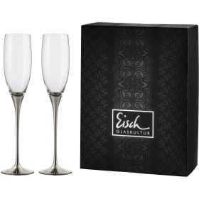 Набор бокалов для шампанского 500/95 платина - 2 шт в подарочной упаковке, Шампейн Эксклюзив, EISCH