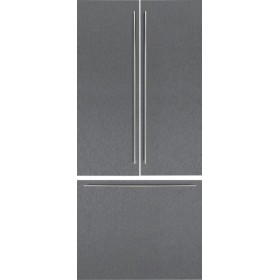 Дверные панели из матовой нержавеющей стали темного цвета с ручкой Gaggenau RVA421922, модель RVA421922