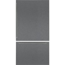 Дверные панели из матовой нержавеющей стали темного цвета с ручкой Gaggenau RVA421920, модель RVA421920