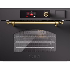 Комбинированный духовой шкаф с паром и микроволнами ILVE 645SNHSW/MGB графит (ручки бронза)