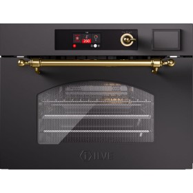 Комбинированный духовой шкаф с паром и микроволнами ILVE 645SNHSW/MGB графит (ручки бронза)