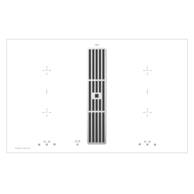 Индукционная варочная панель с вытяжкой Kuppersbusch KMI 8500.0 WR Silver Chrome