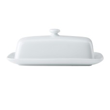 MKCHBUTTER Масленка фарфоровая Mikasa Chalk 21 см белая Kitchen Craft