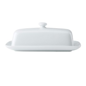 MKCHBUTTER Масленка фарфоровая Mikasa Chalk 21 см белая Kitchen Craft