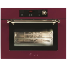 Комбинированный духовой шкаф с паром, микроволнами ILVE 645-SCHSW/BUG бургунди (ручки латунь)