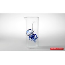 Графин MEDUSA BLU, декор "Синяя медуза", 100% боросиликатное стекло, D 11см, Н 24.5см