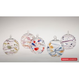 Декоративное изделие "Рождественский бал" GOTO, 100% боросиликатное стекло, D 10.5см