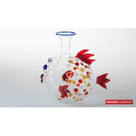 Декантер "Тропическая рыба" PESCE TROPICAL, 100% боросиликатное стекло, D 27см, Н 26см