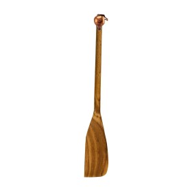 Лопатка деревянная с медной накладкой узкая "Яблоко"