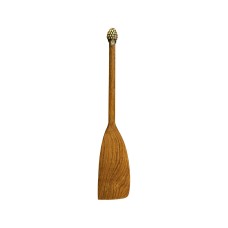Лопатка деревянная с латунной накладкой "Малина" широкая