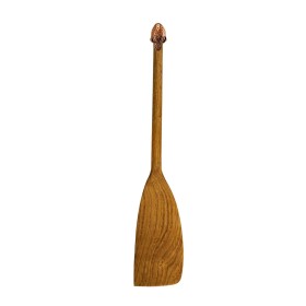 Лопатка деревянная с медной накладкой широкая "Клубника"