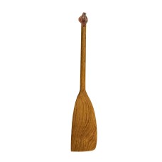 Лопатка деревянная с медной накладкой широкая "Чеснок"