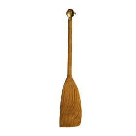 Лопатка деревянная с латунной накладкой широкая "Яблоко"