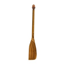 Лопатка деревянная с медной накладкой узкая "Клубника"