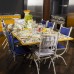 Стол Foligno 250х120 см, с основанием Aurora 220х100 см + 8стульев+столовый сервиз на 80 предметов