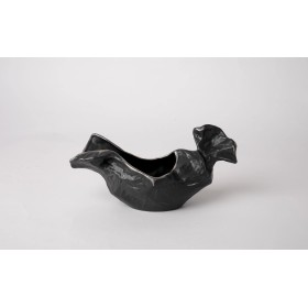 Молочник малый, "Нефть" черный с платиной, кайма М, EVGENIYA KRYUKOVA