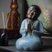 Фигурка Будда - младенец, молящийся, средний, голубой, 30см, дерево, Chateau Collection