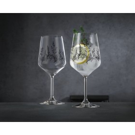 105723 Набор фужеров 2 шт для коктейлей 630 мл, черных стекло, серия TATTOO