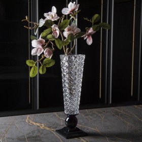 Ваза д/цветов "Филадельфия" рис."Северное сияние", Avdeev Crystal, хрусталь