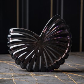 AVDEEV CRYSTAL Ваза д/цветов "Волна", темно-коричневая