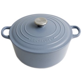 Кастрюля круглая 26 см Голубой минерал, стальная ручка, Le Creuset, 21001264514461, Чугун