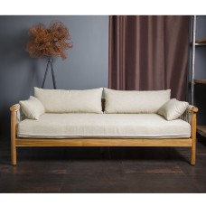 Диван Эмери, тик, букле, шнур, с доп.подушками, 2000х1000х650/ 850 мм, Chateau Collection