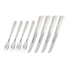 SHN-0280/K Набор "Samura HANNIBAL" 4 стейковых ножа и 4 вилки, белая рукоятка