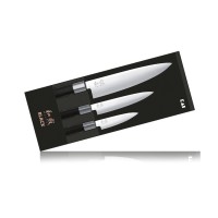 67S-300 Набор ножей 3 шт. KAI, Васаби black, 6710P + 6715U + 6720C