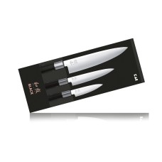 67S-300 Набор ножей 3 шт. KAI, Васаби black, 6710P + 6715U + 6720C