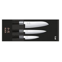 67S-310 Набор ножей 3 шт. KAI, Васаби black, 6710P + 6715U + 6716S