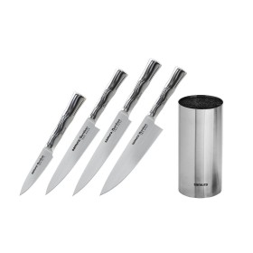 SBA-05/K Набор из 4 ножей и подставки "Samura Bamboo" в подарочной коробке