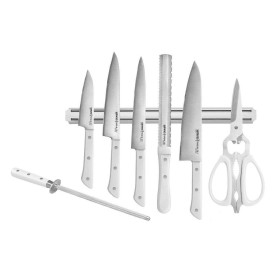 SHR-0280W/K Набор ножей Super Set 8 в 1 "Samura HARAKIRI" 11,23,45,57,85,мусат,ножницы, м. Держатель