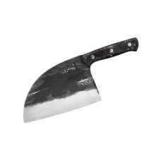SMB-0040MC/K Топорик кухонный "Samura MAD BULL" 180 мм, мраморный карбон